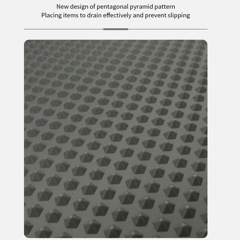 Tapis de séchage en silicone 17,7 po x 12,2 po, Gris clair