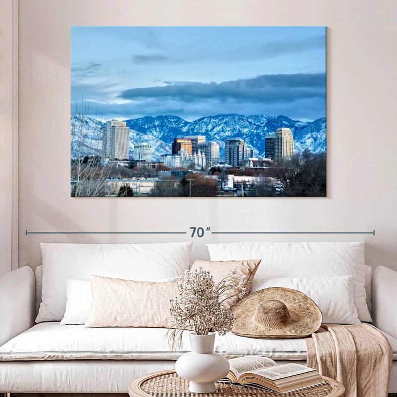 Nicci Salt Lake City en hiver, H 34 po x l 51 po