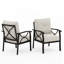 De 2 fauteuils toutes saisons avec coussins beiges, ergonomiques, convenant aux patios, structure en kaki, assemblage rapide en mousse de 4 po de hauteur, bord de piscine et jardins