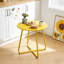 Table d'appoint ronde 45 po en acier pour terrasse, table d'appoint de balcon résistante à la rouille et portable pour une utilisation extérieure / intérieure, cible les petits espaces et les appartements, décoration de jardin d'été et de table basse tendance-1025132112