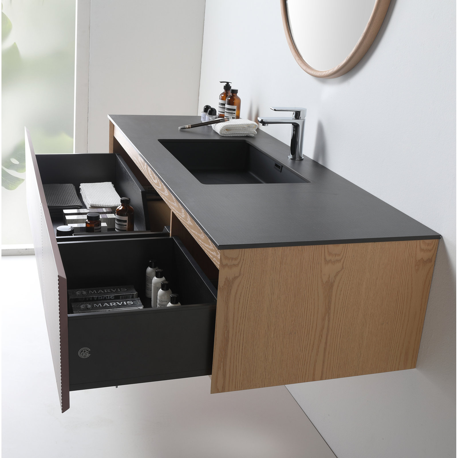 Diella 48'' Single Bathroom Vanity, Caramel