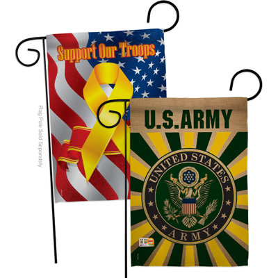 Double Sided 18.5'' H x 13'' W Polyester Independence Day Garden Flag