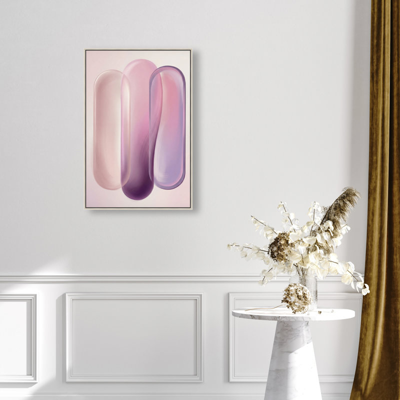 Berry Layers Print by Oliver Gal, 46"H x 31"W, Silver Floater Frame