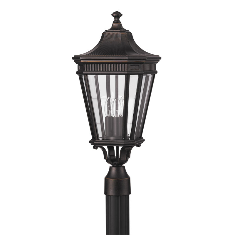Cotswold Lane Large Post Lantern from Generation Lighting , Grecian Bronze, 27.5" H x 12" W, Incandescent