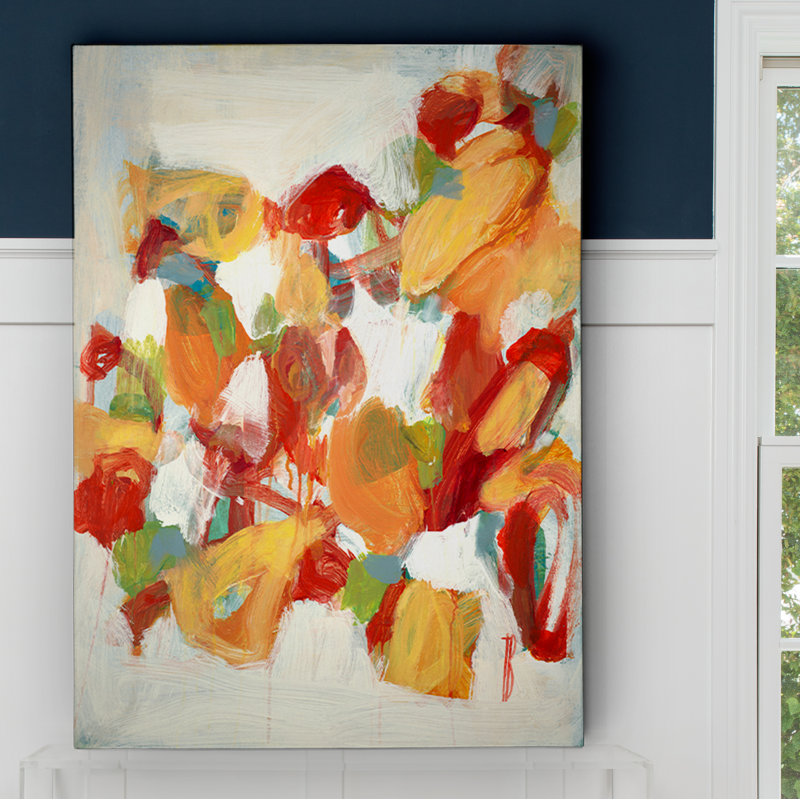 « doux fleur », reproduction d’art sur toile tendue encadrée premium, H 32 po x l 24 po x P 1 po