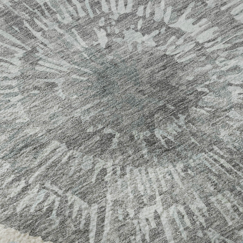 Premium Machine Washable Mayfield AMF2351 Abstract Rug, 1'8" x 2'6", Teal