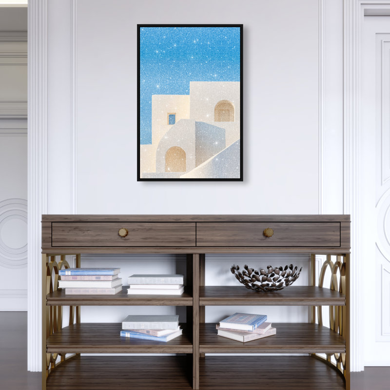 Island Minimalism Print by Oliver Gal, 31"H x 21"W, Black Floater Frame