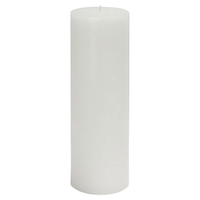 Bougie parfumée pilier, Blanc, H 9 po x l 3 po x P 3 po, 1 bougie