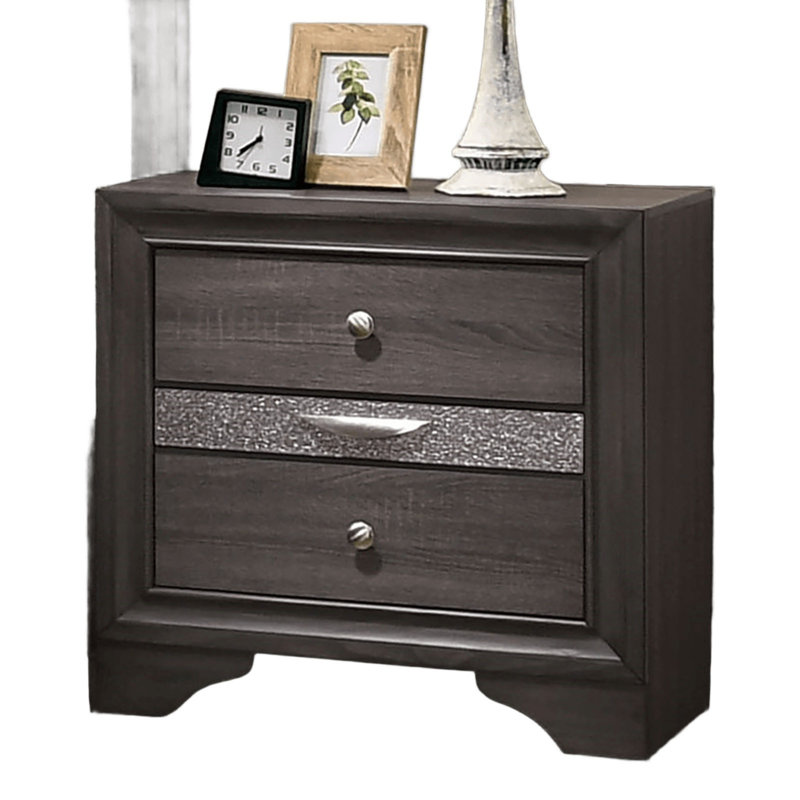 Table de chevet contemporaine 1Pc, Gris