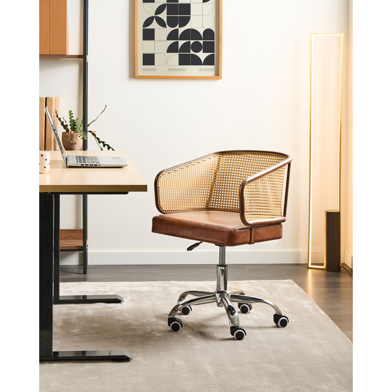 Desk Chair TUCSON Faux Leather, Black