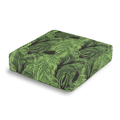 Fronds Forever Floral Cotton Reversible Throw Pillow