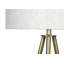 Lampe sur pied contemporaine en métal laiton, hauteur 63 po avec abat-jour ivoire | Idée cadeau