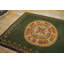 Green Antique  First Empire Floral Medallion Design French Aubusson Rug