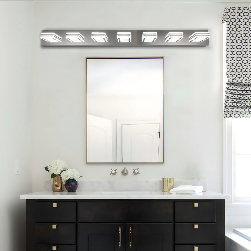 Luminaire de salle de bain Led, 7, Chrome chrome