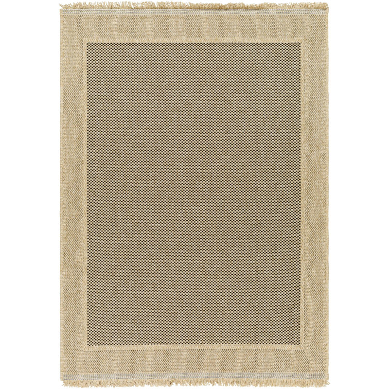 Tapis brun / brun clair en polypropylène tissé à la machine Adalina, Rectangle 3 pi 11 po x 5 pi 7 po