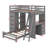 Twin Over Twin Bunk Bed With LED And USB-2115949077