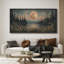 «Full Moon Night Serene Landscape», impression sur toile encadrée-111696495-108345616