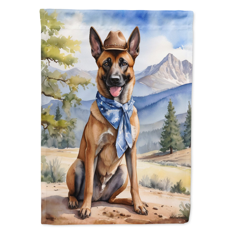 Drapeau Cowboy Welcome Garden, Malinois belge