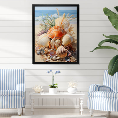 " Beach Photo Seashell Collage V "