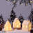  Christmas Village Sets, 3Pcs White Christmas Village Sets Christmas Decorations Indoor, Christmas Decorations Farmhouse Rustic Decor for Home Shelf Cabinet Table, Home Display, Tabletop