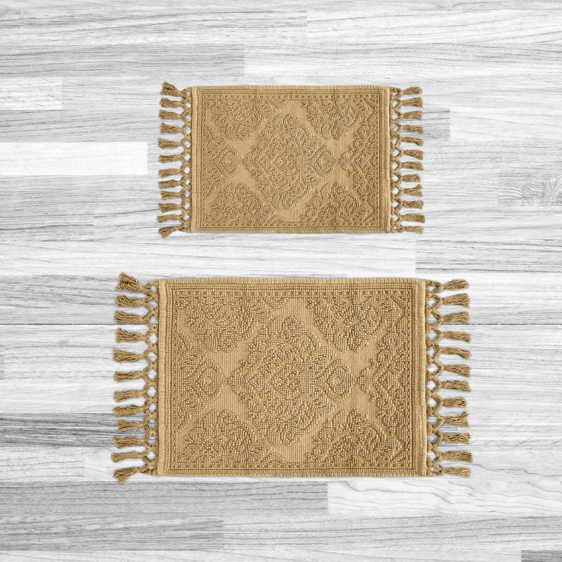 Ricardo 2 Piece Bath Rug Set, Linen