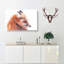 Red Fox In Winter In Abstract - Wrapped Canvas Painting-55338290