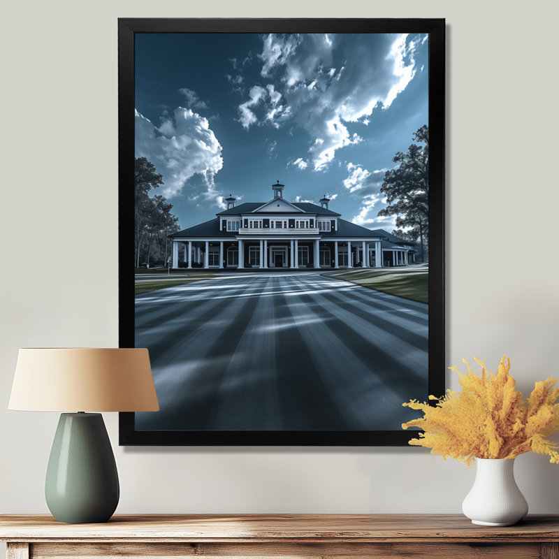 Orton - décoration murale Country clubs, H 20 po x l 12 po x P 1 po, Toile encadrée noire simple