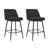 Elegant Counter Height Swivel Bar Stools Set, 360° Swivel, Upholstered With Back And Metal Legs, Linen Cloth, Ideal For Kitchen Island And Pub-999096028