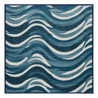 Washable Wave Length Plus Coastal Area Rug