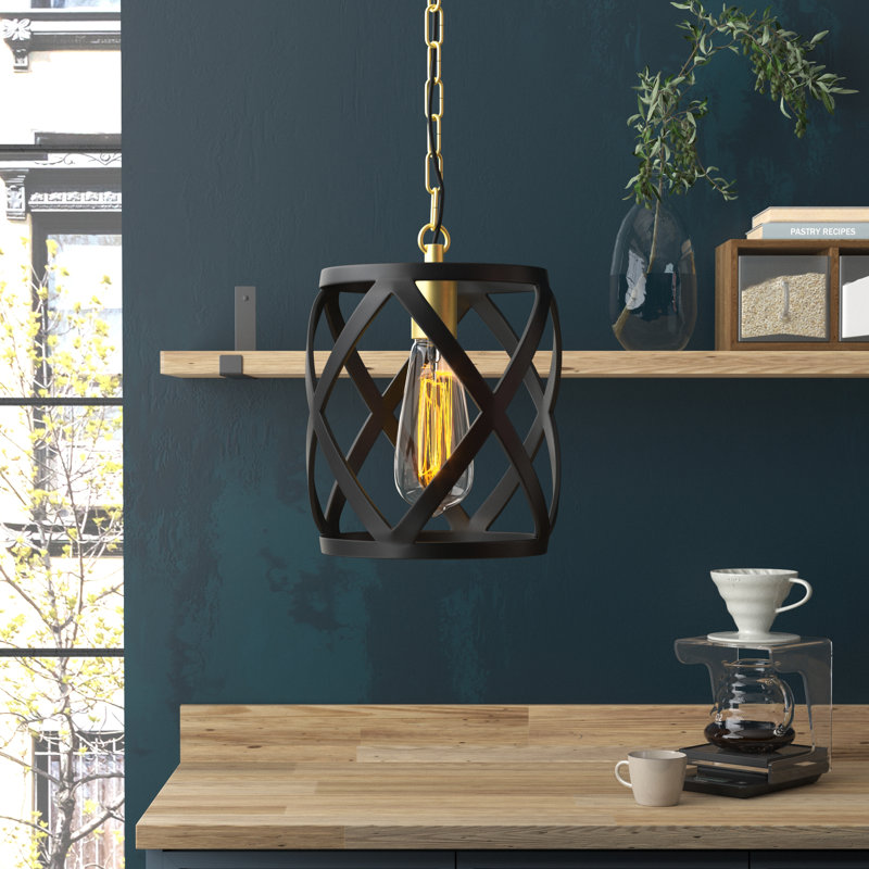 Luminaire suspendu cylindrique à 1 lumière Balfe