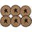 Kettle Grove Jute Round 6 Piece Coaster Set