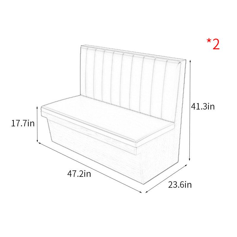 Banc rembourré en similicuir Nordic Modern