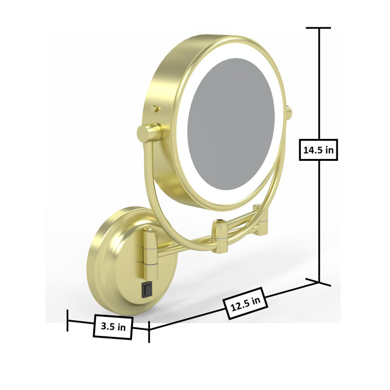 Kimball Young Metal Concave Wall Mirror, Brushed Brass