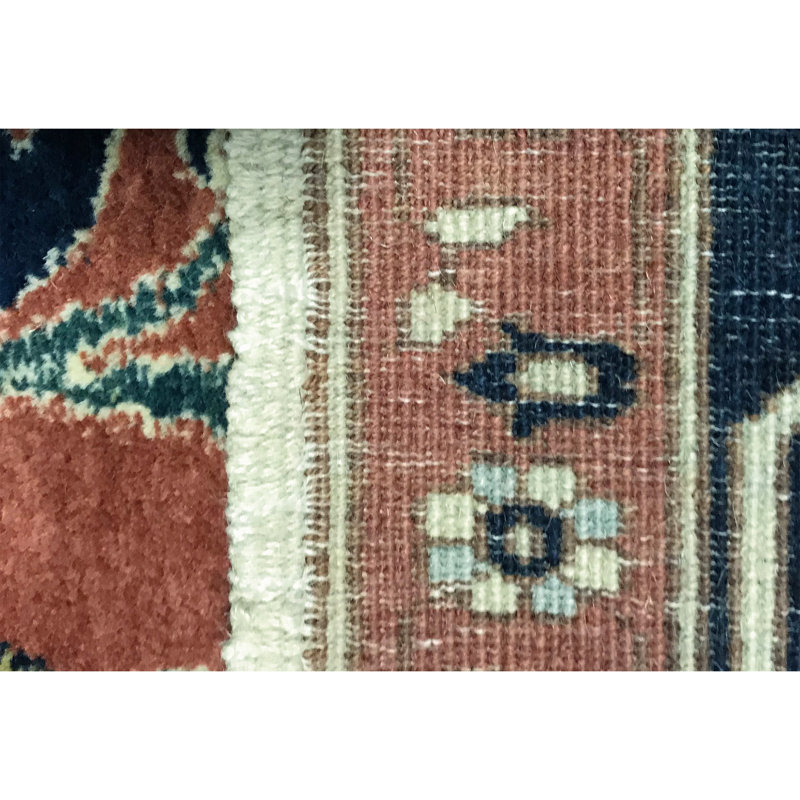 Hand-Knotted High-Quality Orange Area Rug