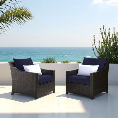 Chaise de patio avec coussins Sunbrella Fionnula