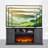 70 inch TV stand with grooved fireplace, adjustable and equipped with drawers, featuring overheat safety protection device-1045914894