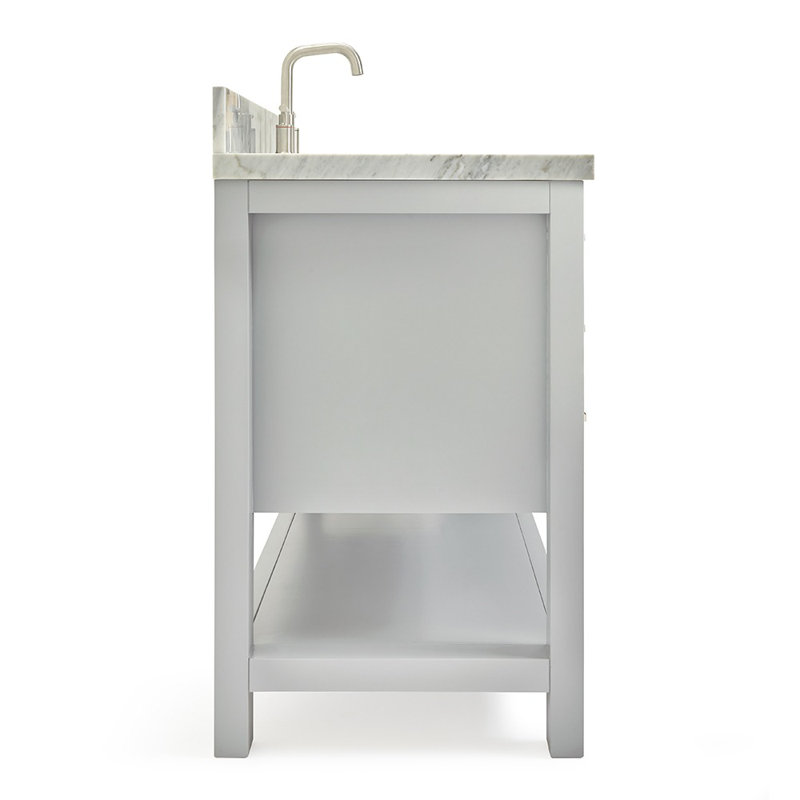 Magnolia Bath Vanity Oval Basin S049SCWOV, Gray, Rectangular