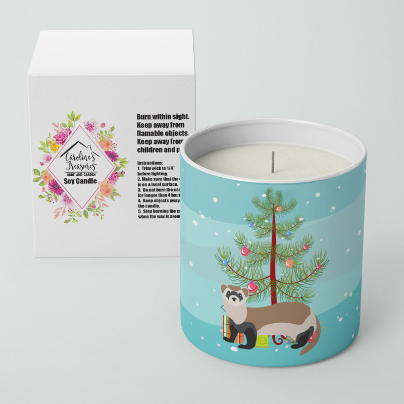 Pine / Christmas Tree Scented Jar Candle with Ceramic Holder