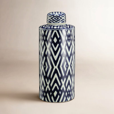 D7x18" Gallier Handmade Ceramic / Porcelain Decorative Urns & Jars