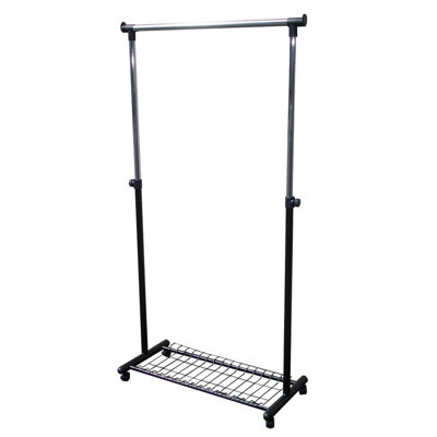 66" Tall Metal Coat Rack With Black Finish