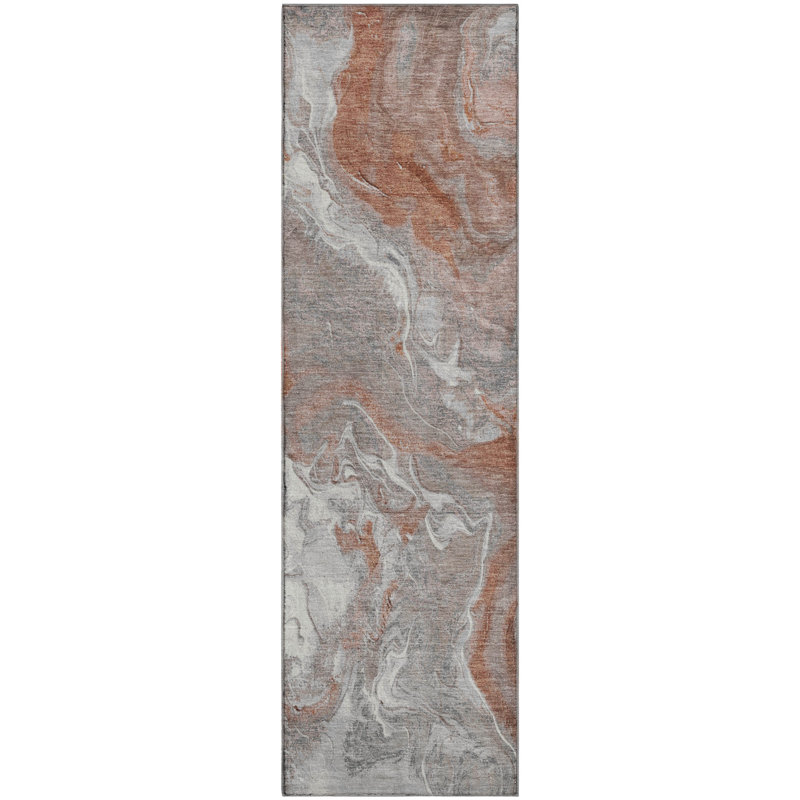 Premium Machine Washable Strinko AMF1682 Abstract Rug, Runner 2'3" x 7'6"