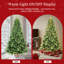 Arbre de Noël artificiel pré-éclairé avec lumières blanc chaud et embouts de branches mixtes en PVC / PE-1210065735