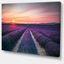 «Endless Rows of Lavender Flowers Modern Landscape», reproduction de photo sur toile tendue-18297146-33187007