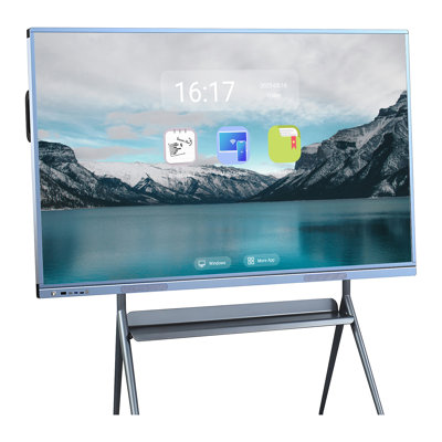 JYXCN 75" 4K UHD Interactive Whiteboard, Touch Screen Digital Electronic Calendar All-In-One Smartboard Multi-Touch Display for Classroom Learning