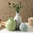 Ceramic Vase Set Of 3, Rustic Farmhouse Pottery Vases For Home Decor, Perfect For Pampas Grass, Dried Or Fresh Flowers, Ideal For Living Room, Bedroom, Kitchen, Bathroom, Bookshelf, Table Centerpiece-1210183334