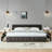 California King Size Upholstered Bed ,Comfortable Upholstered Bed Frame, Chenille Fabric, With Headboard And Solid Bed Frame. With Drawer For Storage.-Dark Gray(90.5''*80.5''*31'')-1839246611