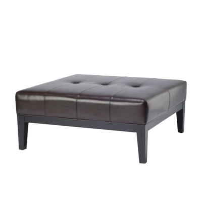 Aleshea Faux Leather Ottoman