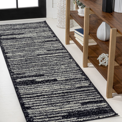 Tapis noir / crème Mahit