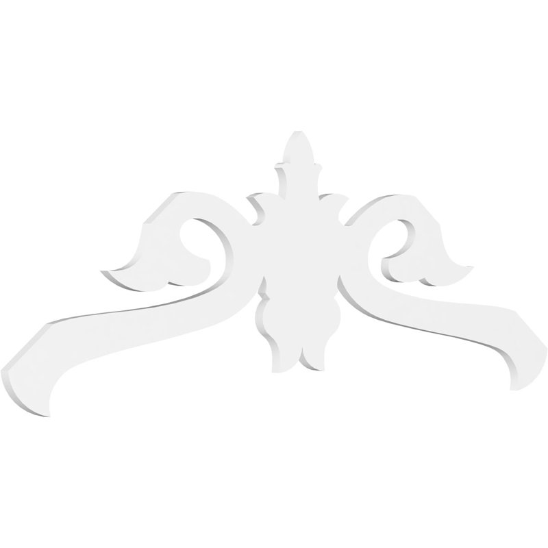 Florence Architectural Grade PVC Gable, 27" H x 72" W x 1" D, 9/12