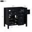 Meuble-lavabo de 36 po sans lavabo, armoire de rangement en bois massif, meuble-lavabo autoportant avec 5 tiroirs et portes à fermeture douce, évier de lavabo non inclus-111541238